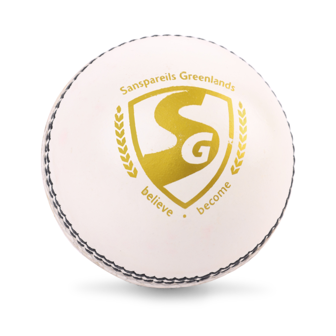 SG Shield 20 White Cricket Leather Ball