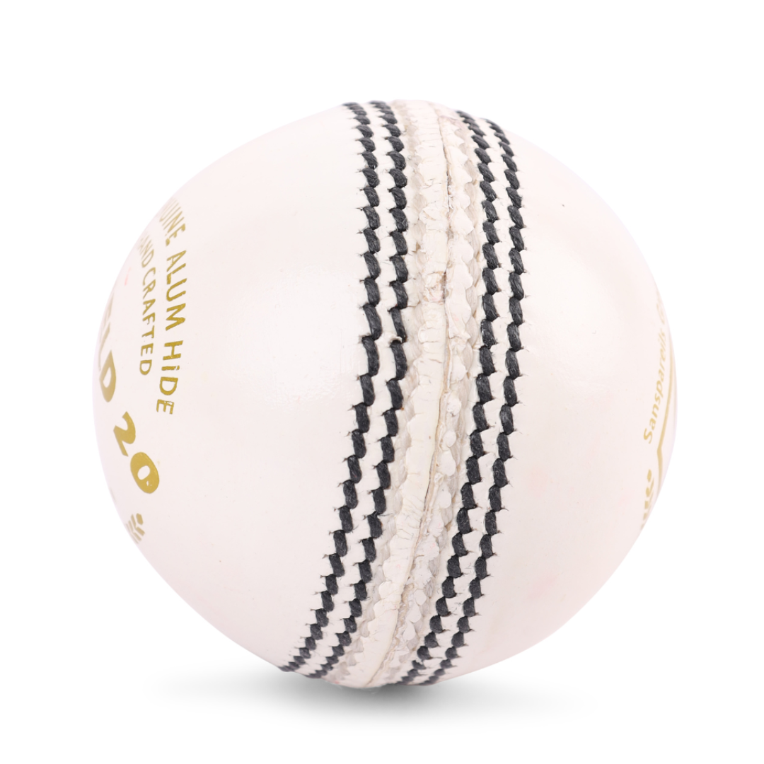 SG Shield 20 White Cricket Leather Ball