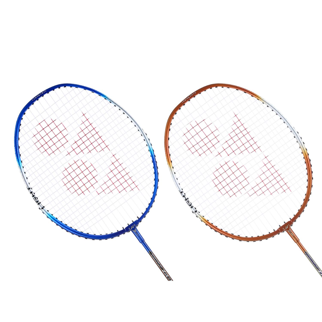 Yonex ZR 100 Light Aluminium Badminton Racquet with Full Cover (Blue/Orange) Made in India , Set of 2