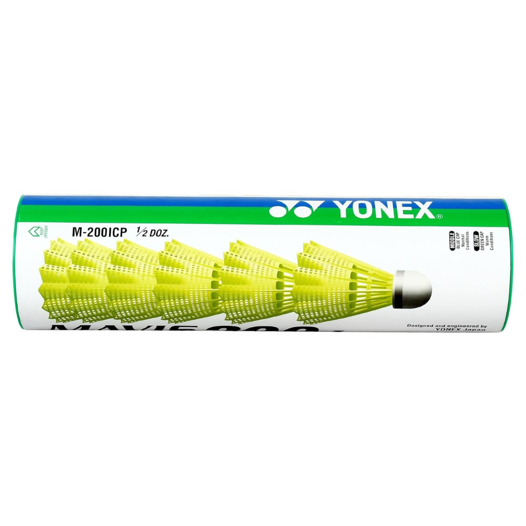 Yonex Mavis 200i Nylon Shuttle Cock, Pack of 6 (Yellow)