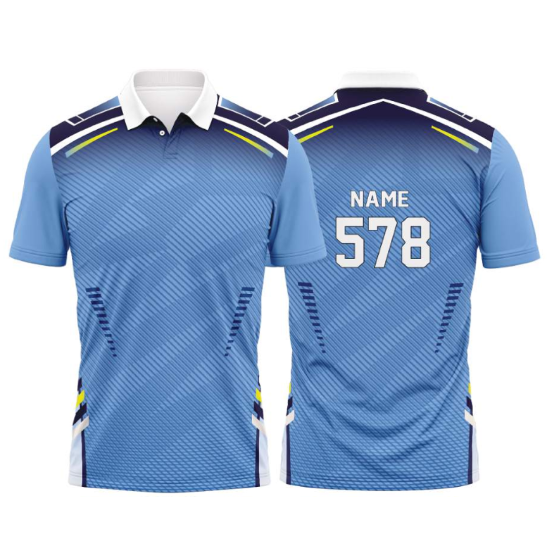 Customised Cricket Jersey Light Blue GW-CU208