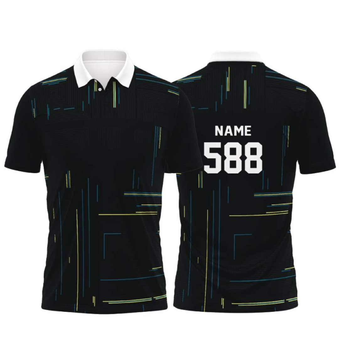 Customised Cricket Jersey Black GW-CU226