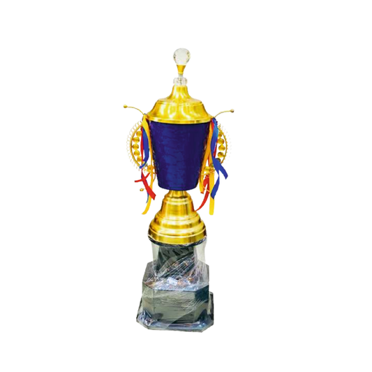 Blue and Golden Trophy for Tournaments and Functions Metal Trophy M-4564(24", 28", 32") - GW Sports App