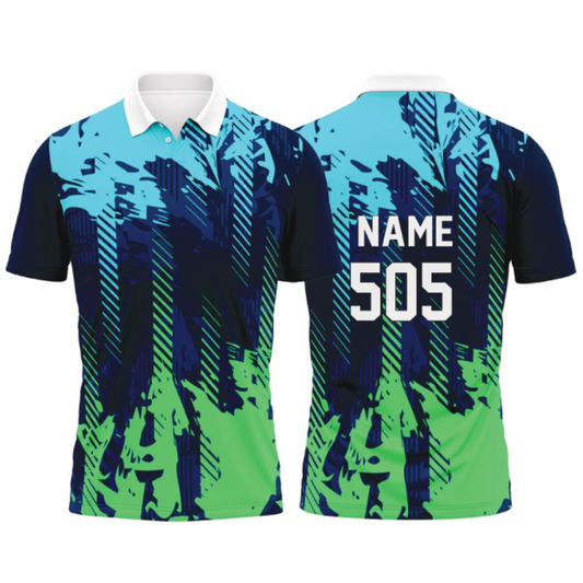 Customised Cricket Jersey Green Blue Ice GW-CU159 - GW Sports App