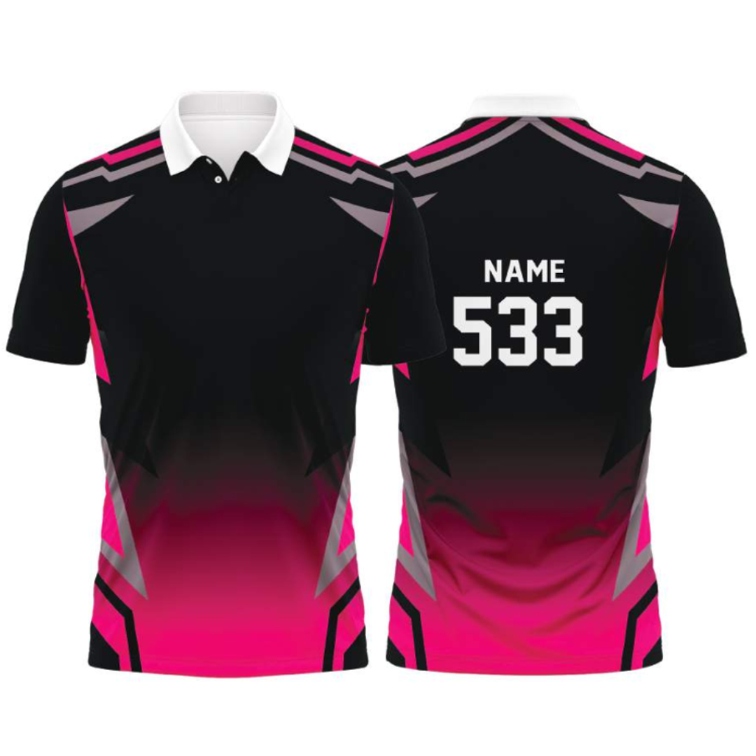 Customised Cricket Jersey Black Pink GW-CU186 - GW Sports App