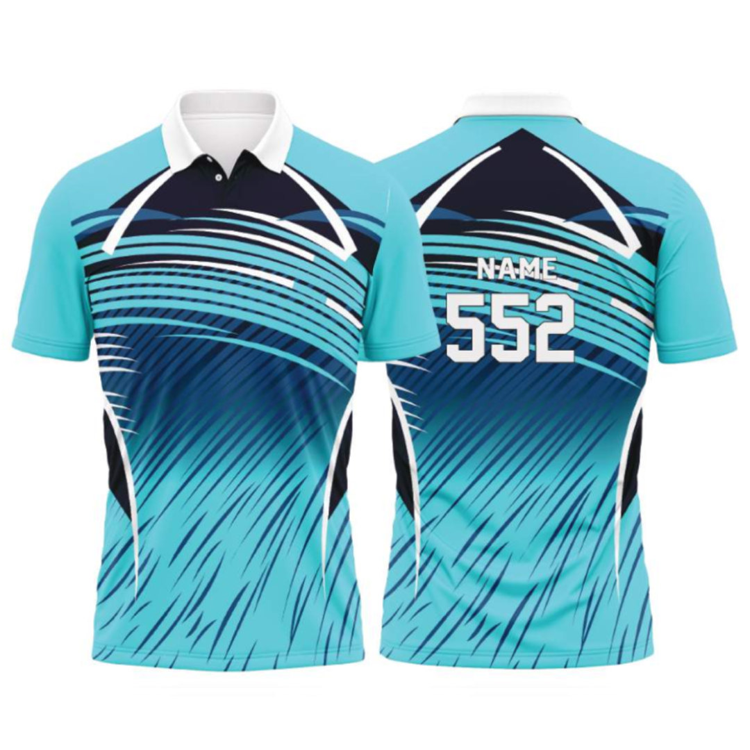 Customised Cricket Jersey Blue Ice GW-CU183 - GW Sports App