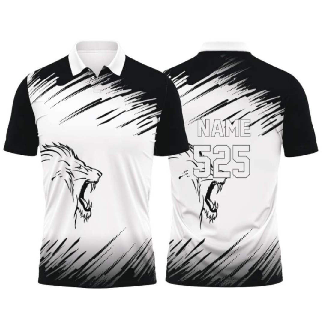 Customised Cricket Jersey White Black GW-CU177 - GW Sports App