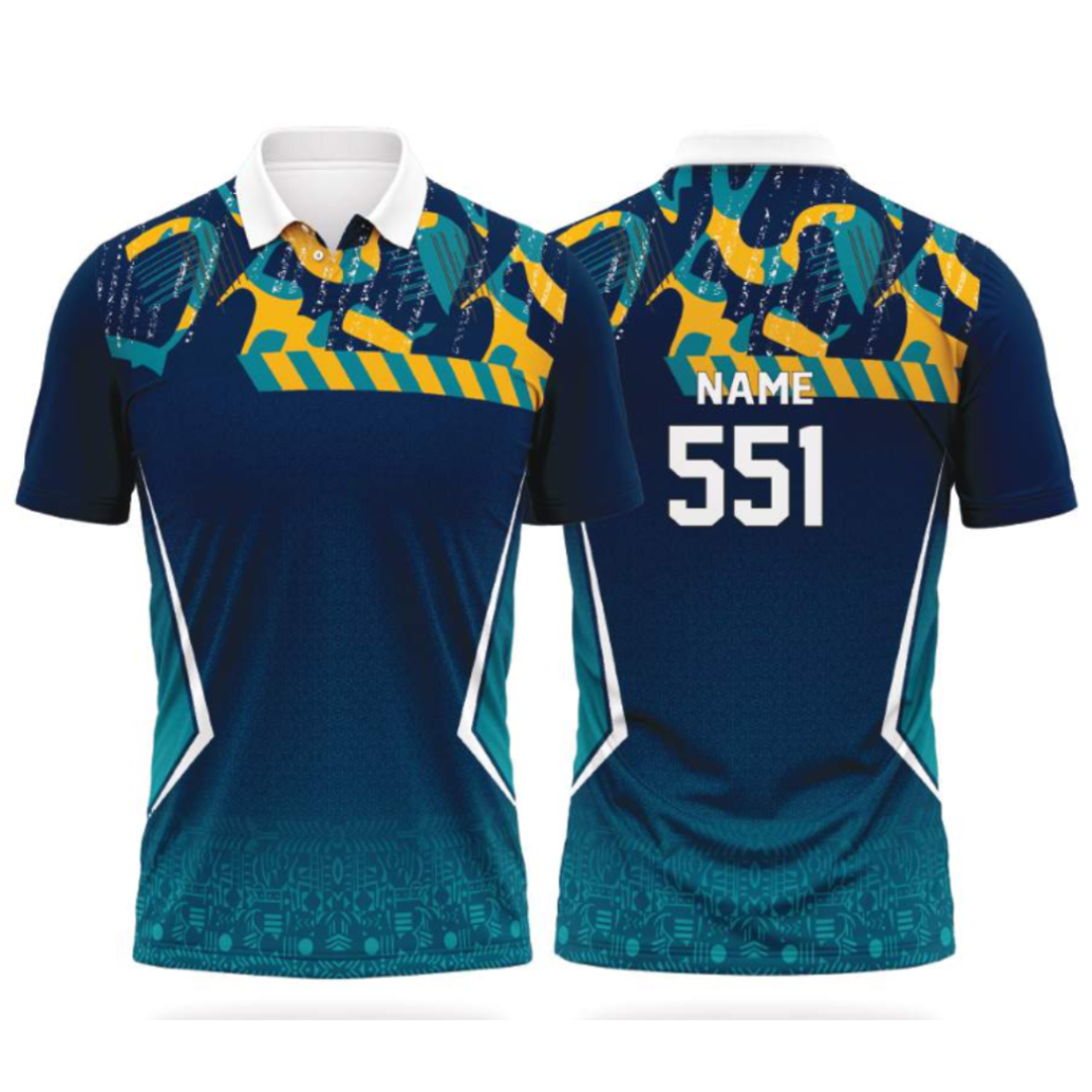 Customised Cricket Jersey Dark Blue GW-CU203 - GW Sports App