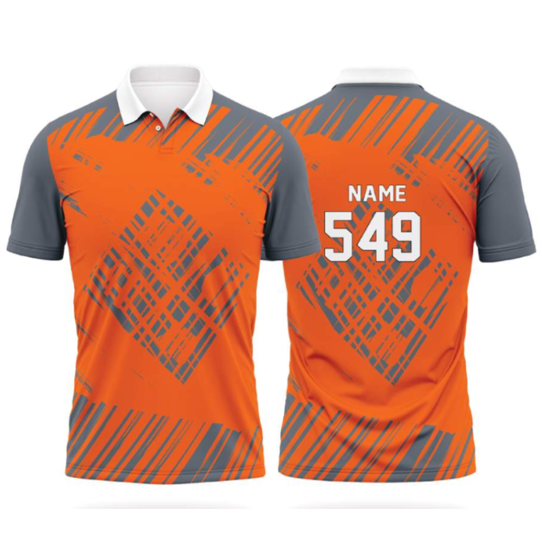 Customised Cricket Jersey Orange GW-CU196 - GW Sports App