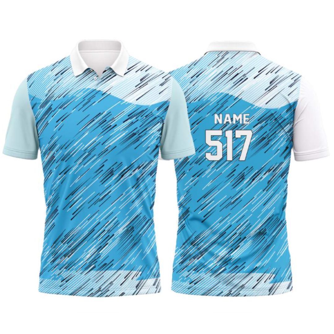 Customised Cricket Jersey Blue Ice GW-CU171 - GW Sports App