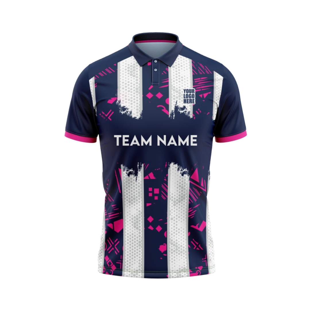 Blue Divider Customized Cricket Team Jersey Design