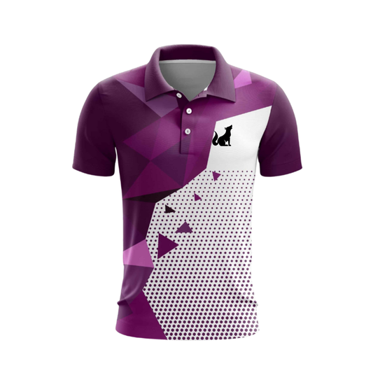 Custom Cricket Jersey Purple White