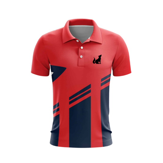 Custom Cricket Jersey Red Black