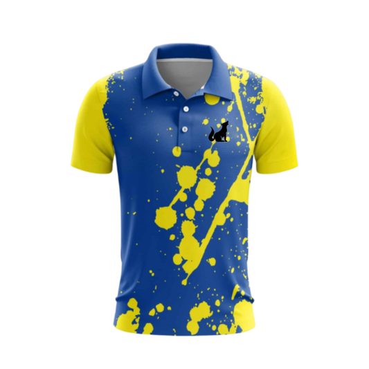 Customised Cricket Jersey Yellow Blue