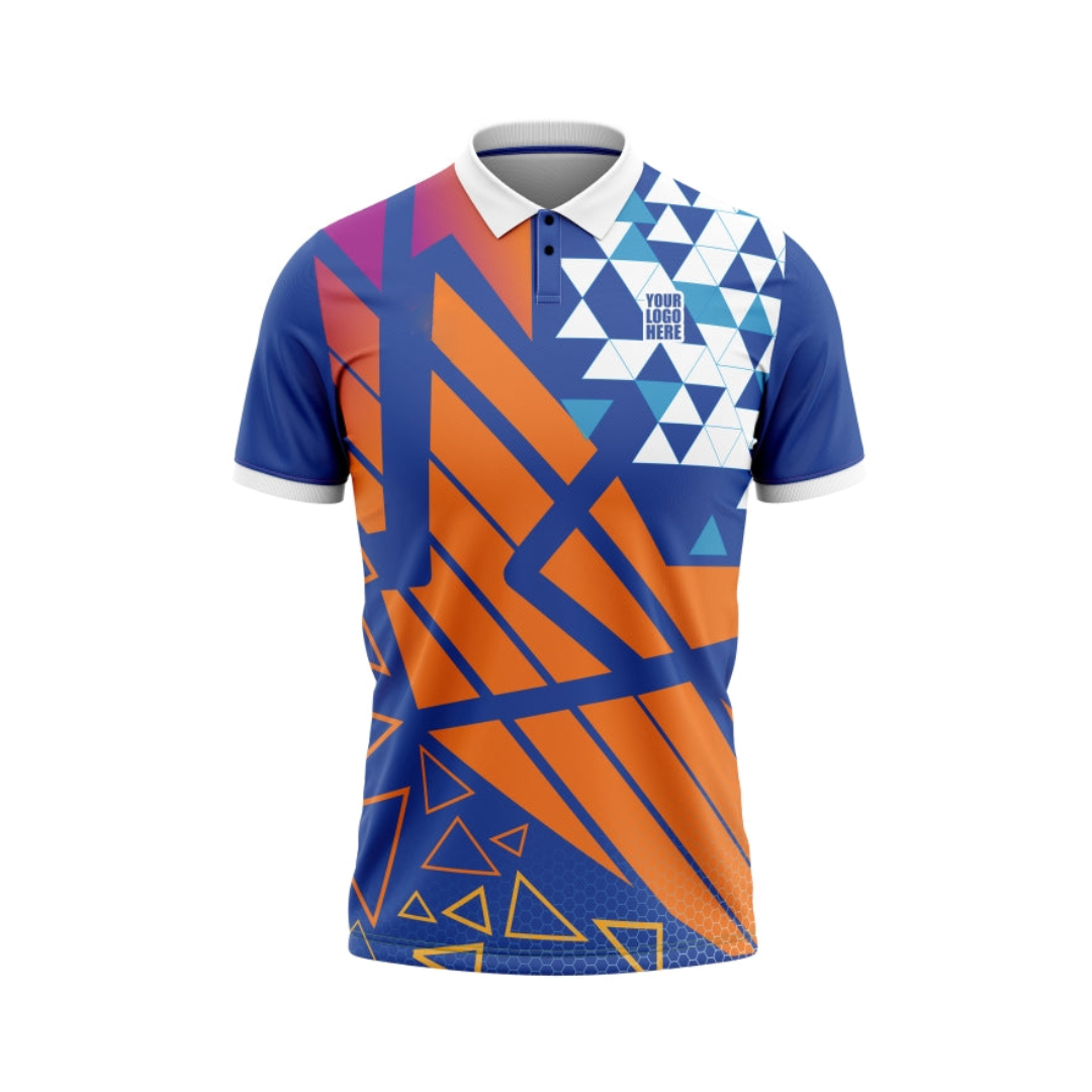 Orange Triangle Customized Cricket Team Jersey