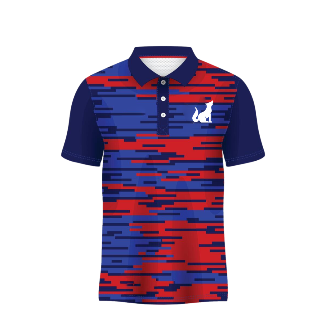 Red Blue Customized Cricket Team Jersey