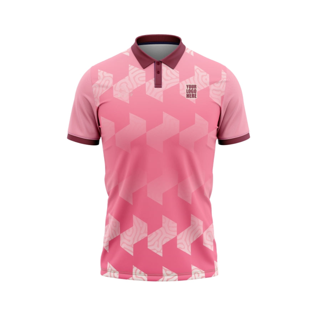 Pink Maroon Customized Cricket Team Jersey