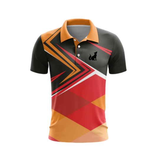 Orange Triangle Customized Cricket Team Jersey