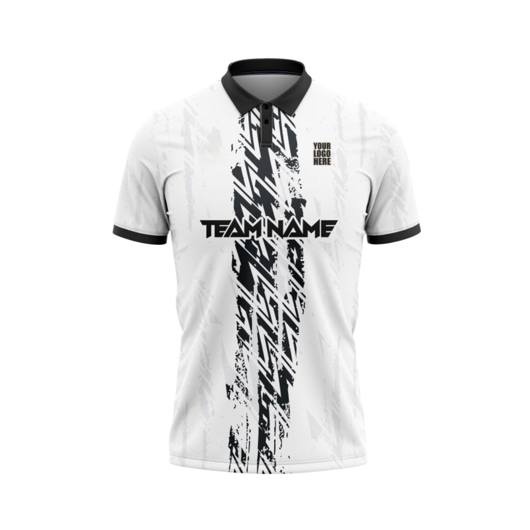 Black White Customized Cricket Team Jersey