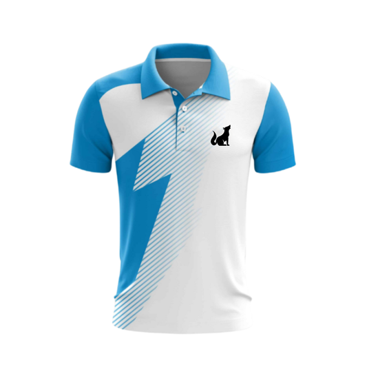 Customized Cricket Team Jersey White Sky Blue