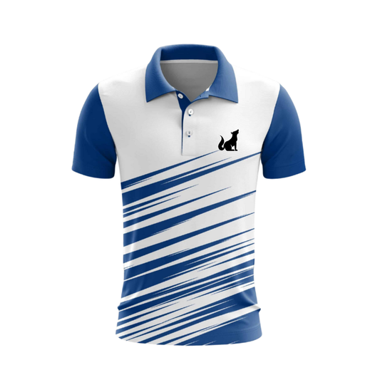 Customized Cricket Team Jersey White and Blue