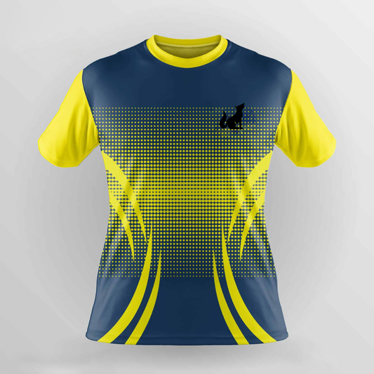 Football Jersey Navy Blue Yellow