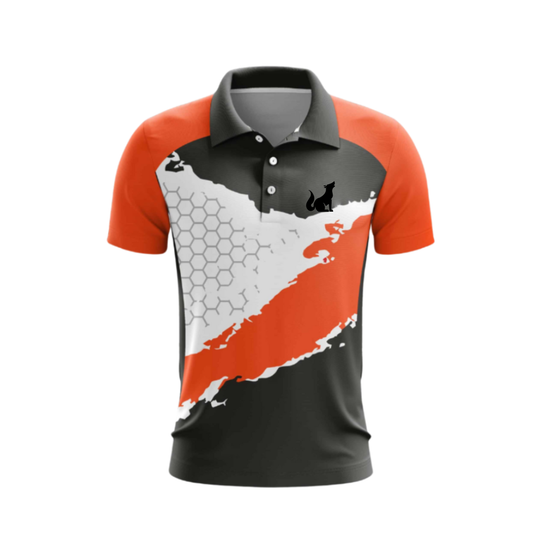 Customised Cricket Jersey Red Black White