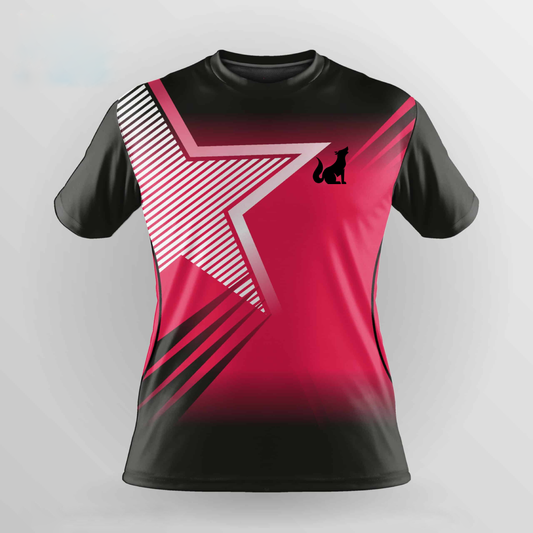 Football Jersey Pink Black