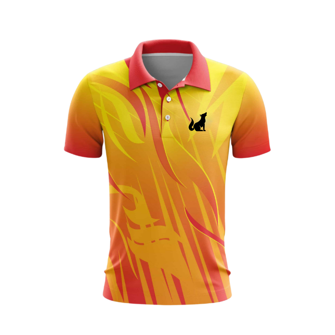 Custom Cricket Team Jersey Yellow Red