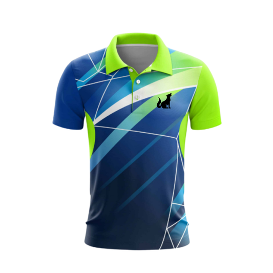 Custom Cricket Team Jersey Green Blue