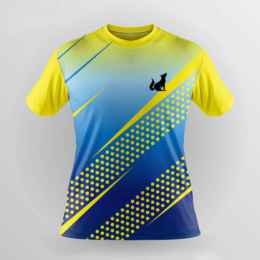 Football Jersey Blue Yellow