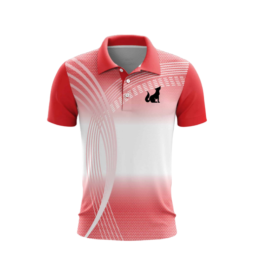 Customised Sports Cricket Jersey Red White