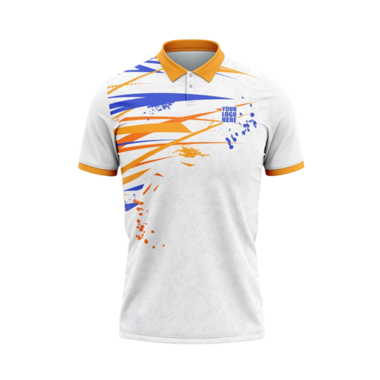 Customised Cricket Jersey Orange White GW-CU94 - GW Sports App