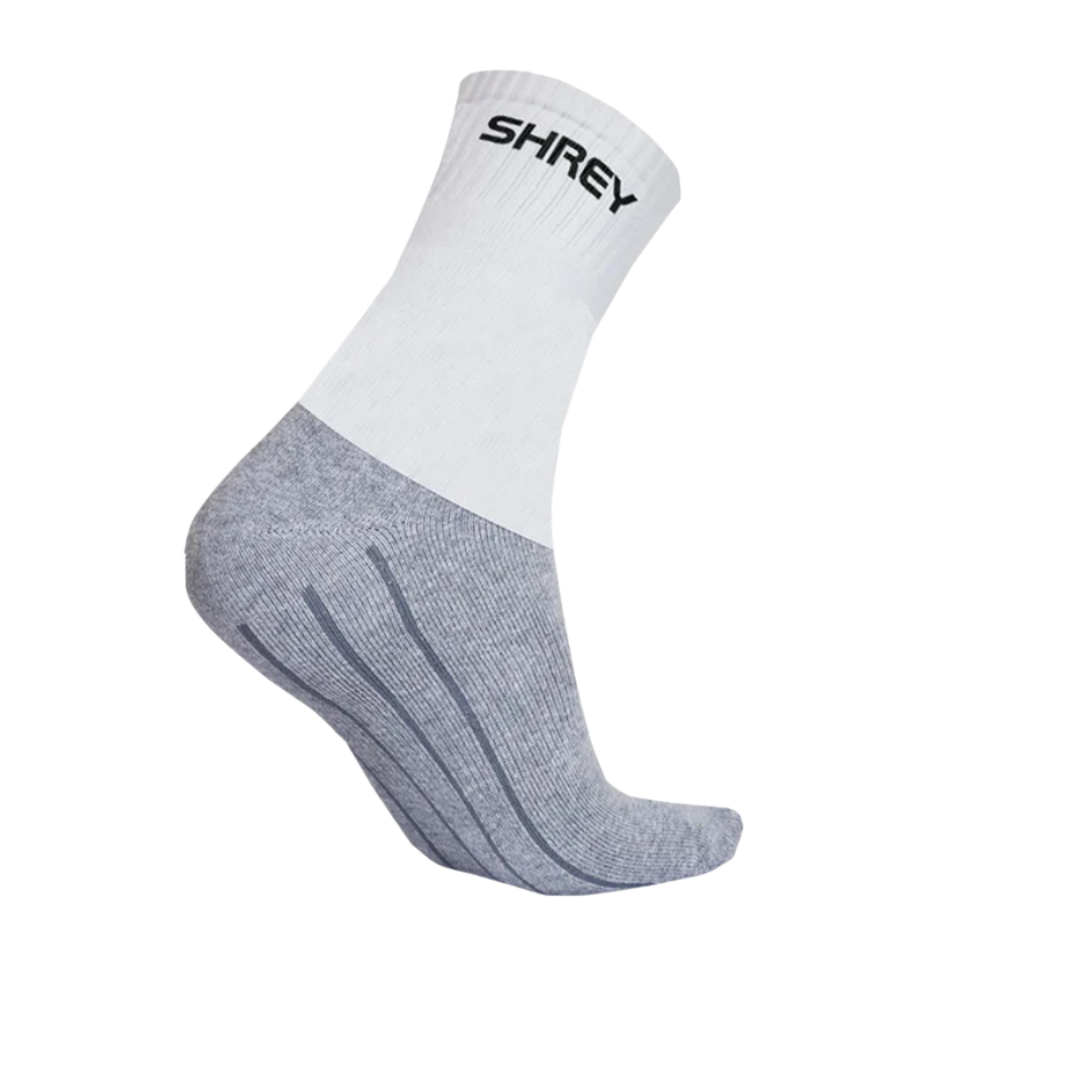 Shrey Original Match Socks, Grey/White